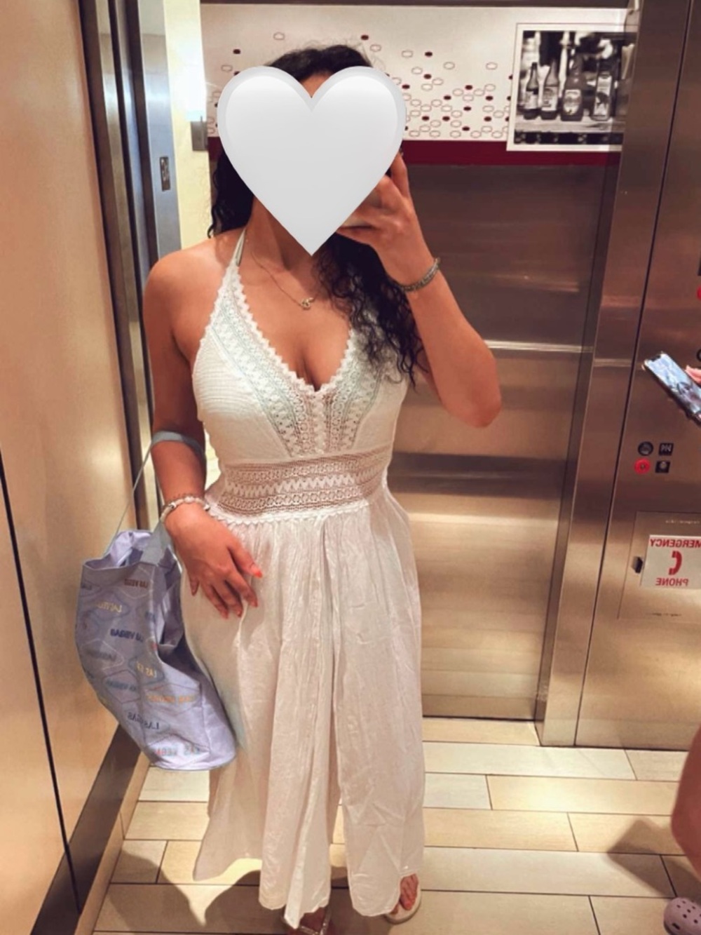 White Crochet Halter Midi Dress - Swimsuit Cover - Women's Summer Dress